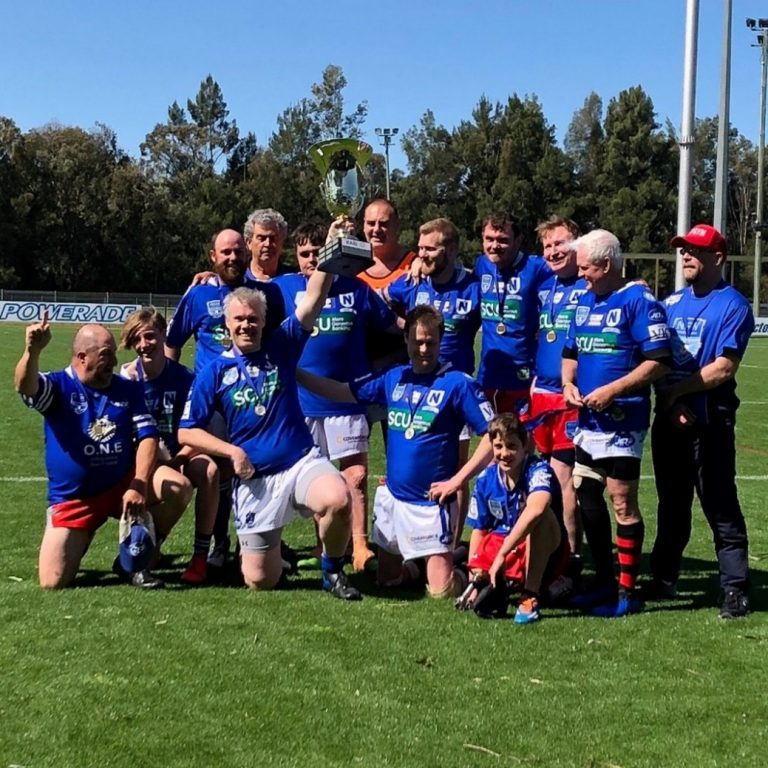 2019 KARI Premiership winners holding the cup - NSWPDRLA Newtown Jets